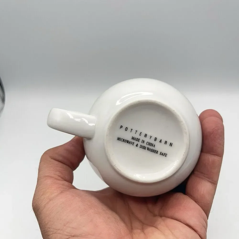 Pottery Barn Coffee Mug Cup white tea cup